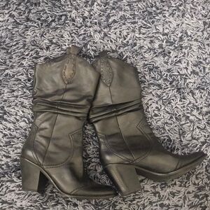 bcbgeneration silk boots mid calf (size:7.5)